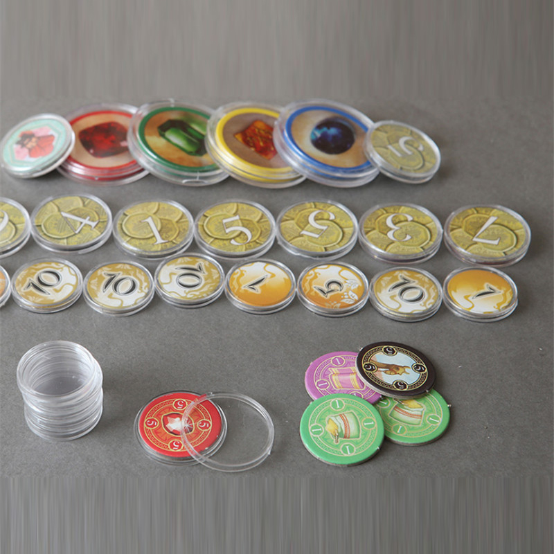Board Game Sequence - ゲームトークンプロテクター,10ピース/セット19 20 25 27 30 40mm,透明なプラスチック製プロテクター,コインコレクション