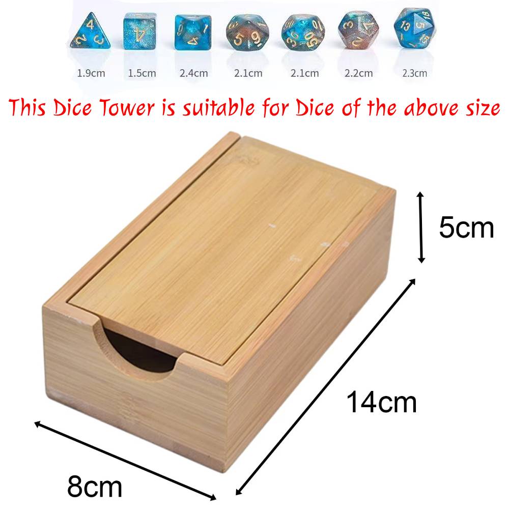 Dice Tower Wooden - 折りたたみ式ダイストワーダイス収納ボックス 竹製ローリングタワーキット ゲーム用ポータブル折りたたみダイストワーダイス収納ボックス ボードゲームプレーヤー