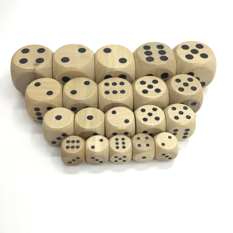 Dice Tower Wooden - 新しい100個入りパックゲーム 12/16/20/25mm丸型ボードゲーム用D6ダイス 正方形カウントダイス 木製六面ダイス