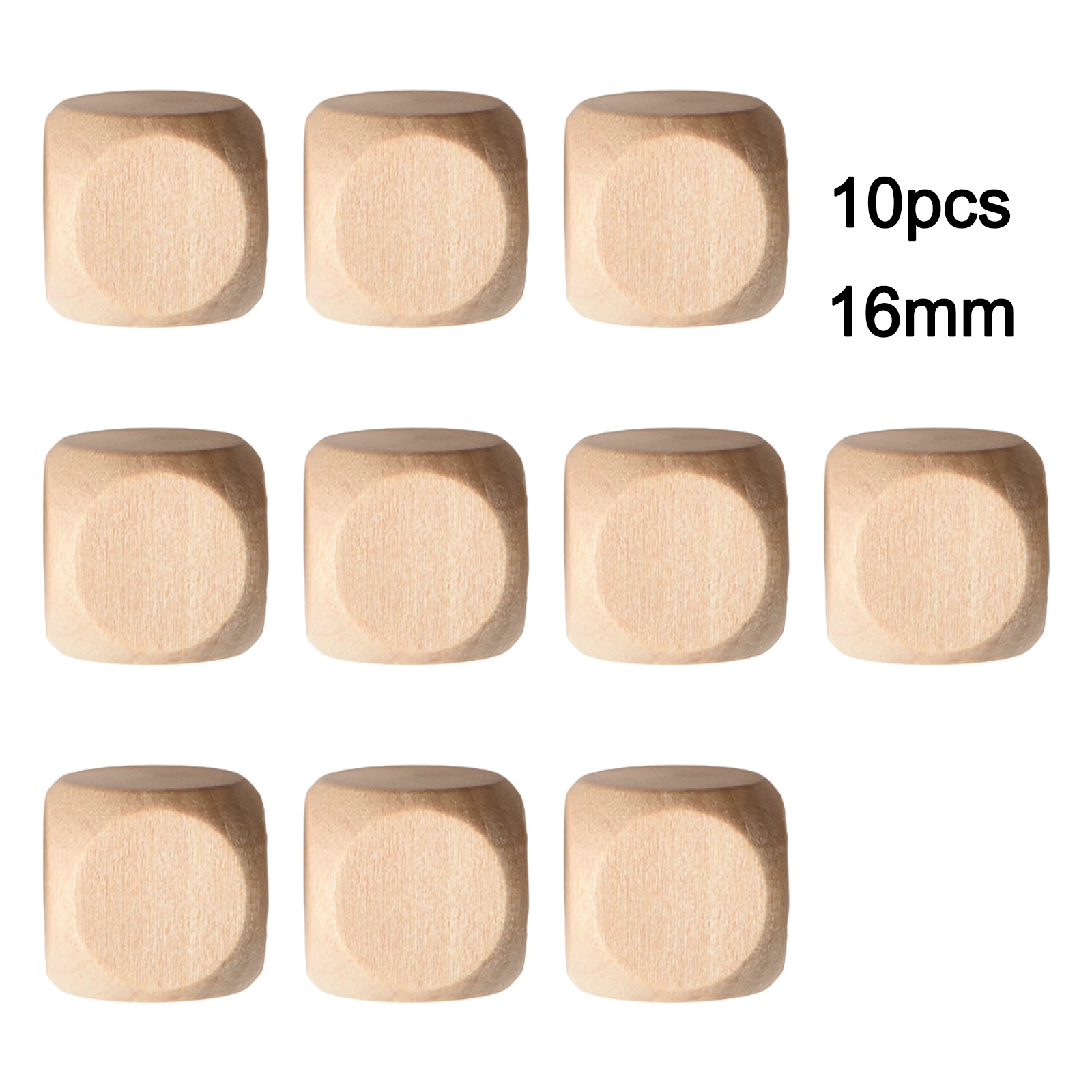 10個入り 無塗装木製ダイス 天然木キューブ 絵付け、染色、 - Dice Tower Wooden のレビューと価格