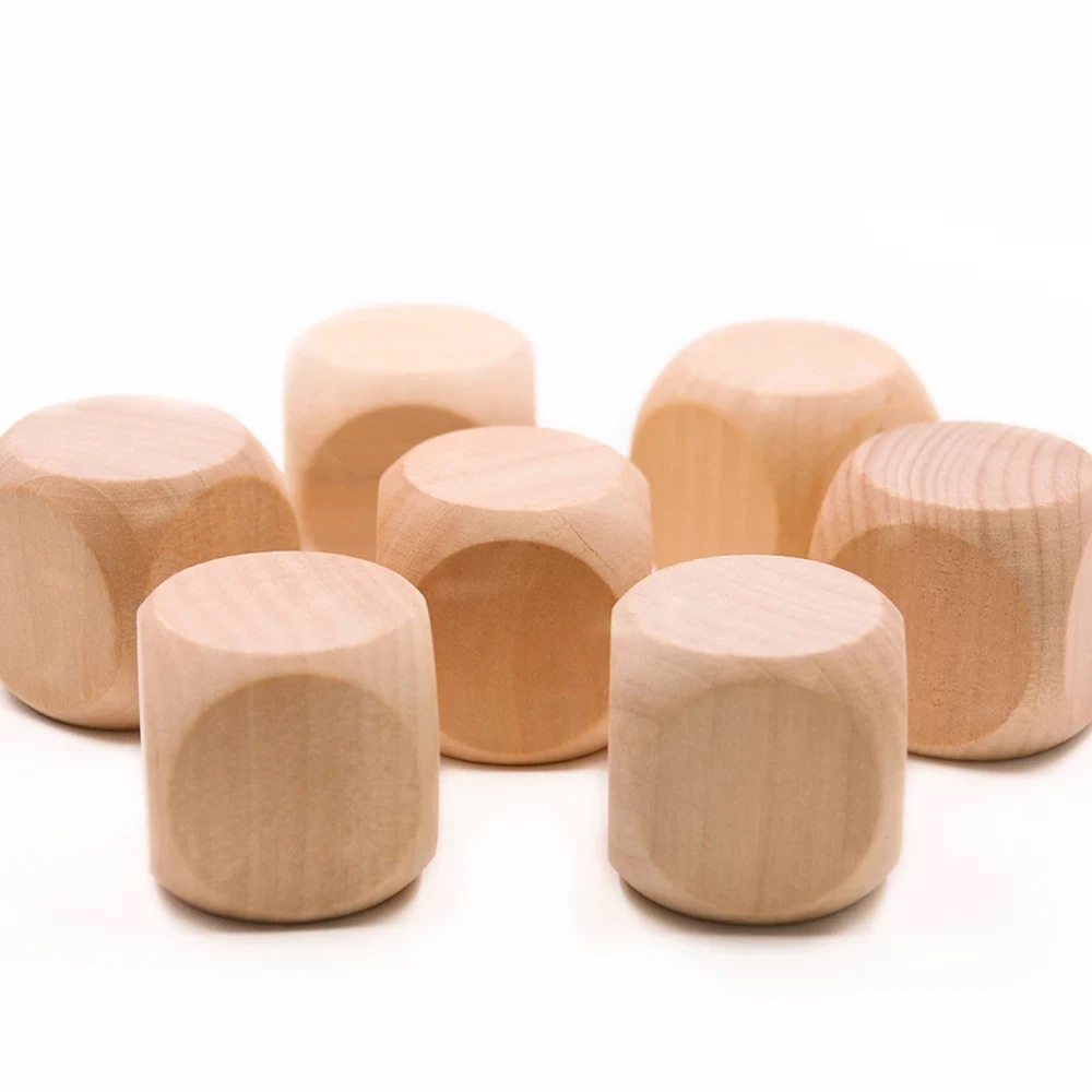 未完成の空白の木製のサイコロ、正方形のブロック、6面、角が丸 - Dice Tower Wooden のレビューと価格