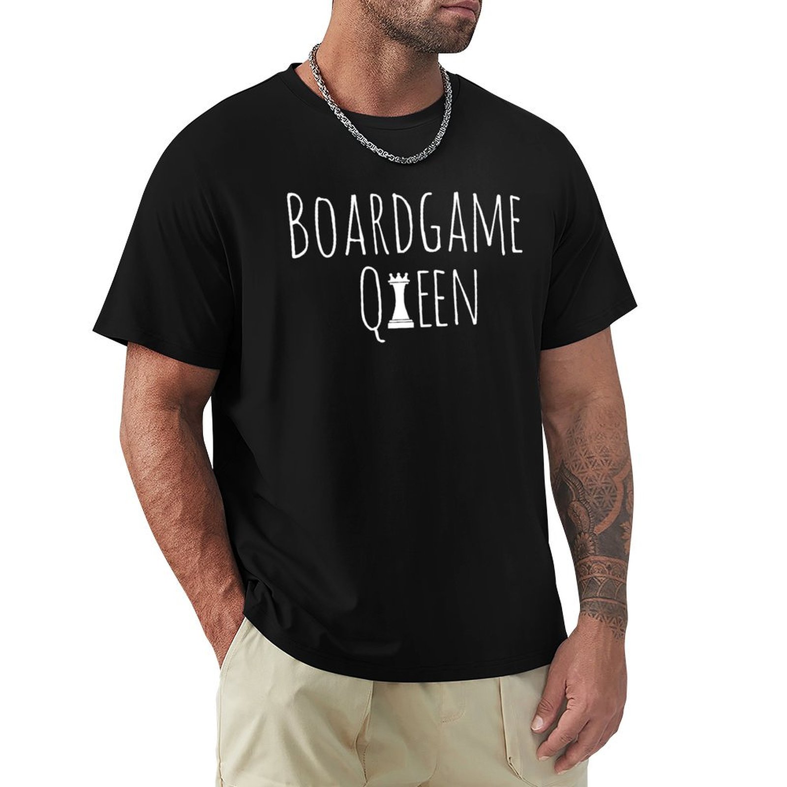 ボードゲームクイーンTシャツ ワークウェア カジュアルTシャ - Board Game Queen のレビューと価格