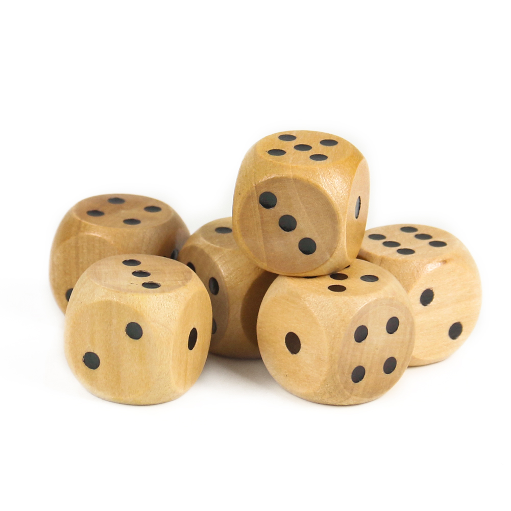 木製のサイコロ,20mm,6個,丸い角,6面,バーパブ,クラ - Dice Tower Wooden のレビューと価格