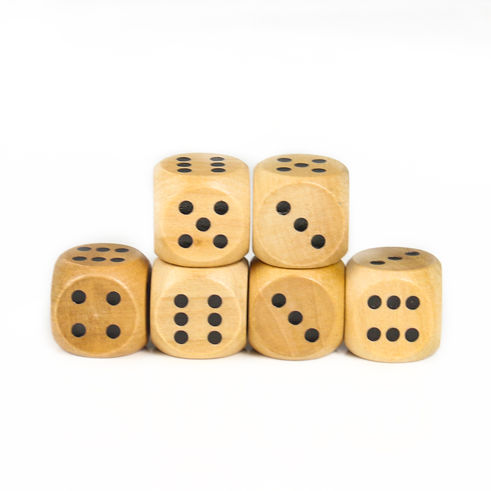 木製のサイコロ,20mm,6個,丸い角,6面,バーパブ,クラ - Dice Tower Wooden のレビューと価格