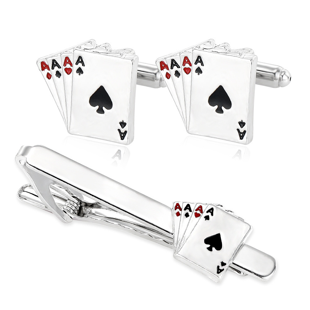 メンズ クリエイティブ ポーカー カード ネクタイ クリップ - Board Game Card のレビューと価格