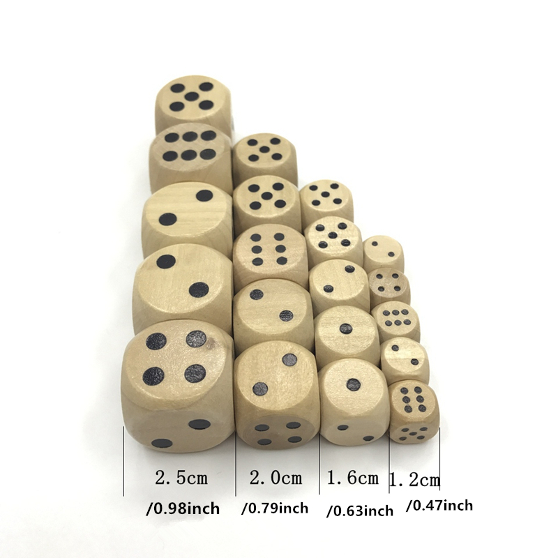 10個入りゲームセット 12/16/20/25mm 丸型ボー - Dice Tower Wooden のレビューと価格