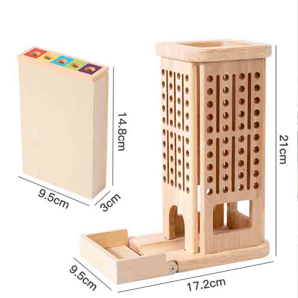 木製スティックタワーおもちゃスティック付きサイコロ運動スキル - Dice Tower Wooden のレビューと価格