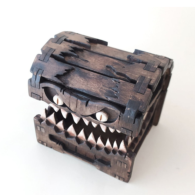 ダンジョンズ&ドラゴンズ用模倣チェスト タワートレイ 木製エ - Dice Tower Wooden のレビューと価格