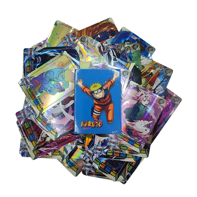 50 個ナルト英語カード派手なカカシうずまきナルトサスケボー - Board Game Naruto のレビューと価格