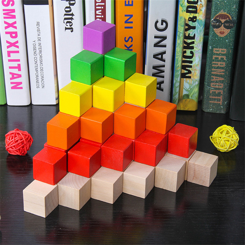 30 ピース/ロット 2X2CM 木製カラフルなキューブビル - Dice Tower Wooden のレビューと価格