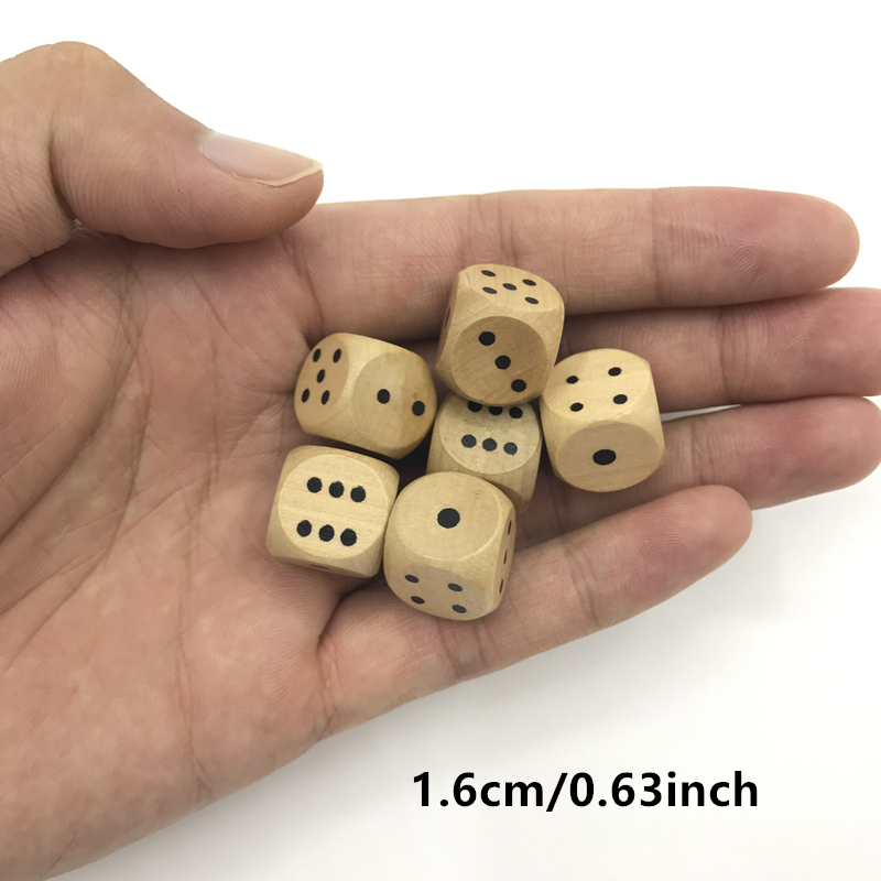 新しい100個入りパックゲーム 12/16/20/25mm丸 - Dice Tower Wooden のレビューと価格