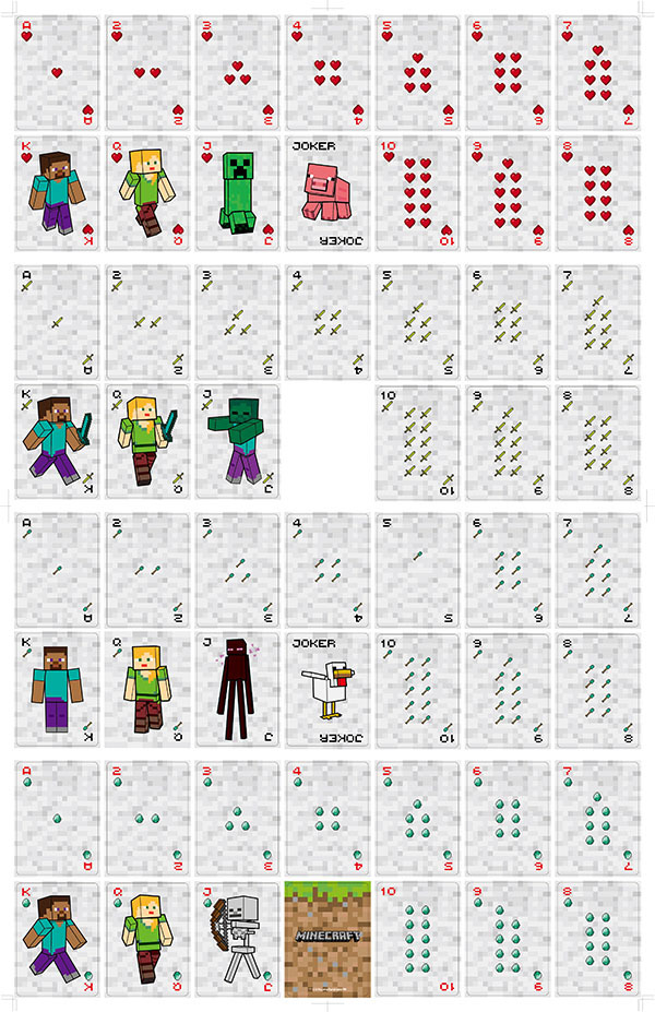 新しいMinecraftゲーム、ポーカーカード、ボードゲーム - Board Game Card のレビューと価格