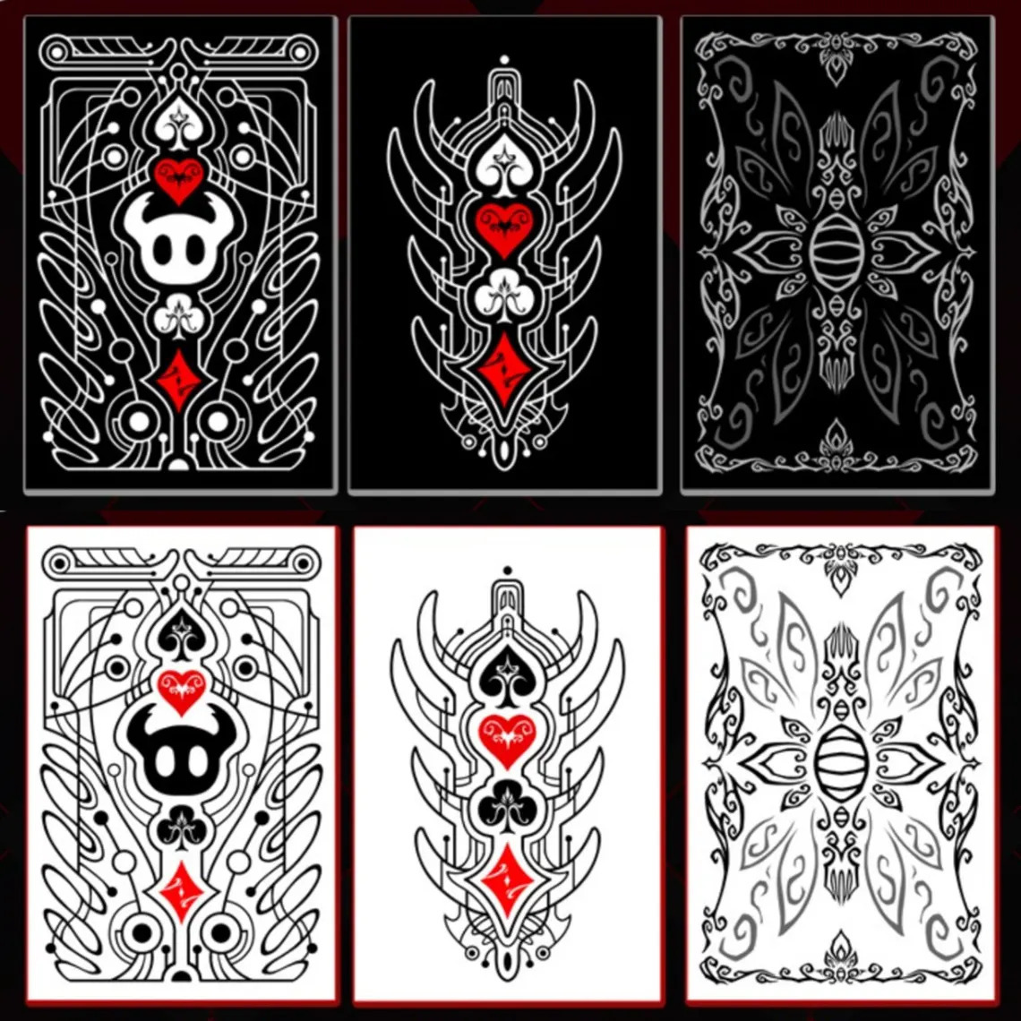 ホロウナイトスタンダードポーカーカードセット黒と白のトランプ - Board Game Card のレビューと価格