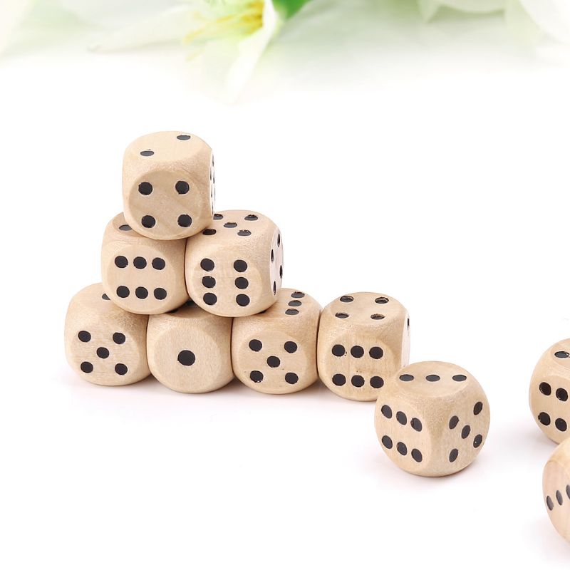 10 個木製サイコロ 6 両面 D6 面サイコロ 14 ミリ - Dice Tower Wooden のレビューと価格