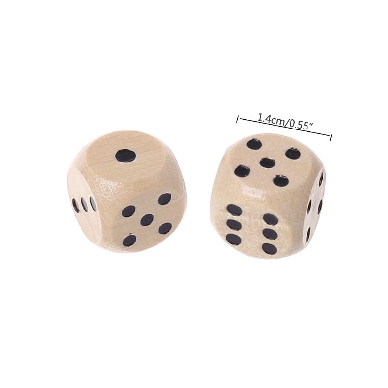 10 個木製サイコロ 6 両面 D6 面サイコロ 14 ミリ - Dice Tower Wooden のレビューと価格